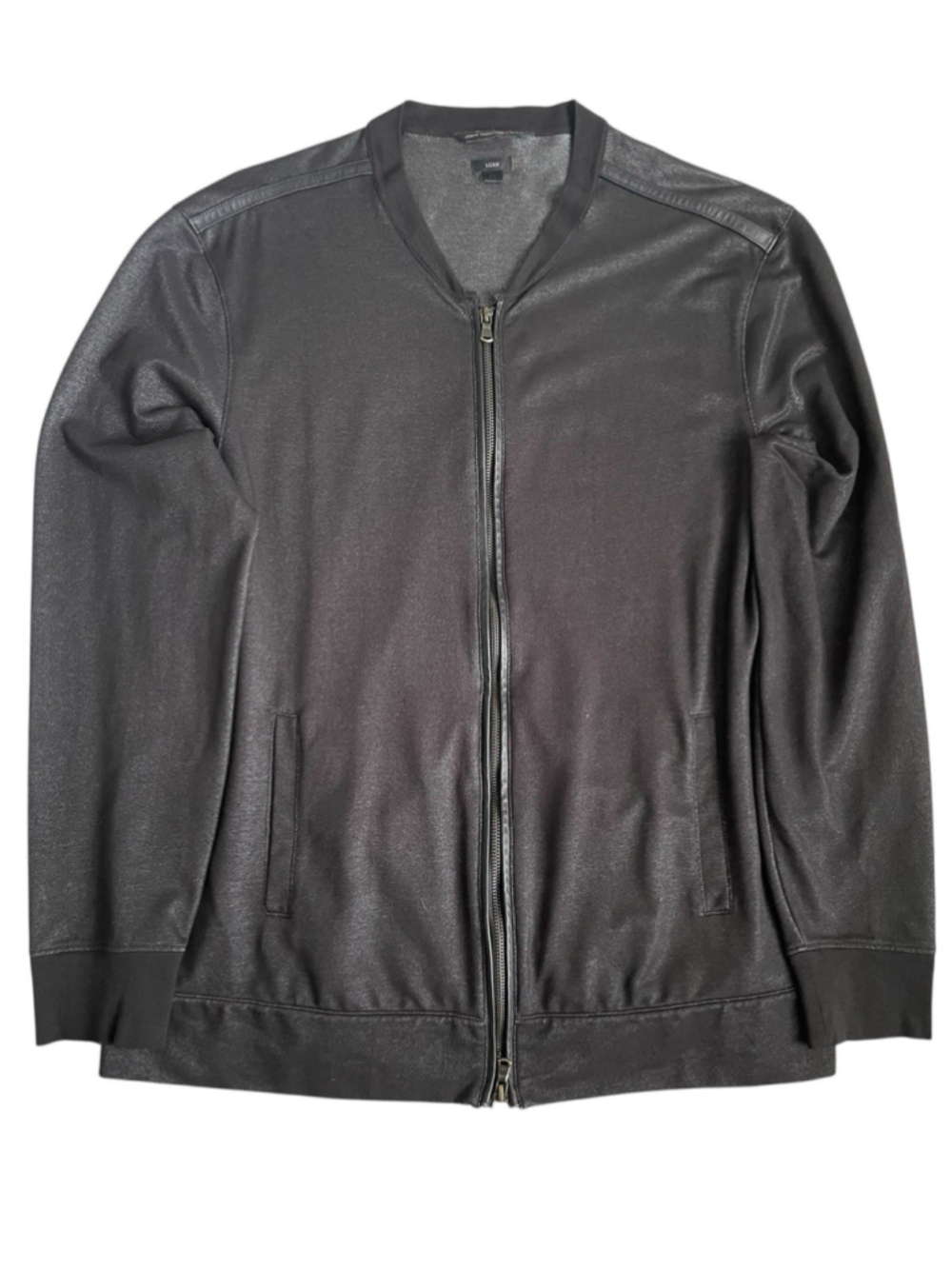 John Varvatos Lightweight Full Zip Sweater Jacket Men’s XL Leather Trim